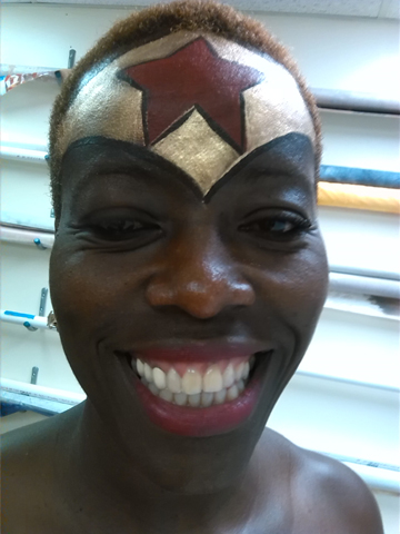 Wonder Woman Body Painting by Body Painter Tampa Florida Central Florida Body Painting