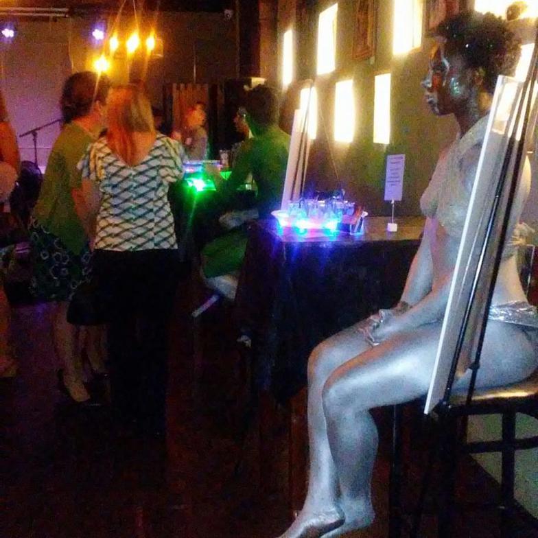 Body Painter St Petersburg FL Body Painting silver